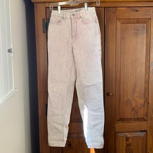BDG pink acid wash mom jeans urban outfitters